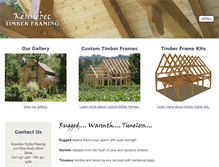 Tablet Screenshot of kennebectimberframing.com